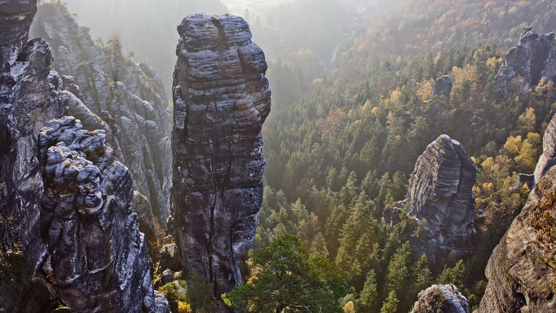 Rock climbing in nature